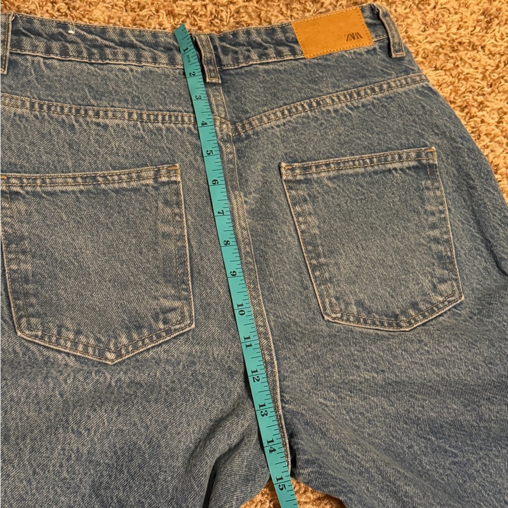 Zara Women's Wide Leg Blue Jeans - Picture 7 of 7